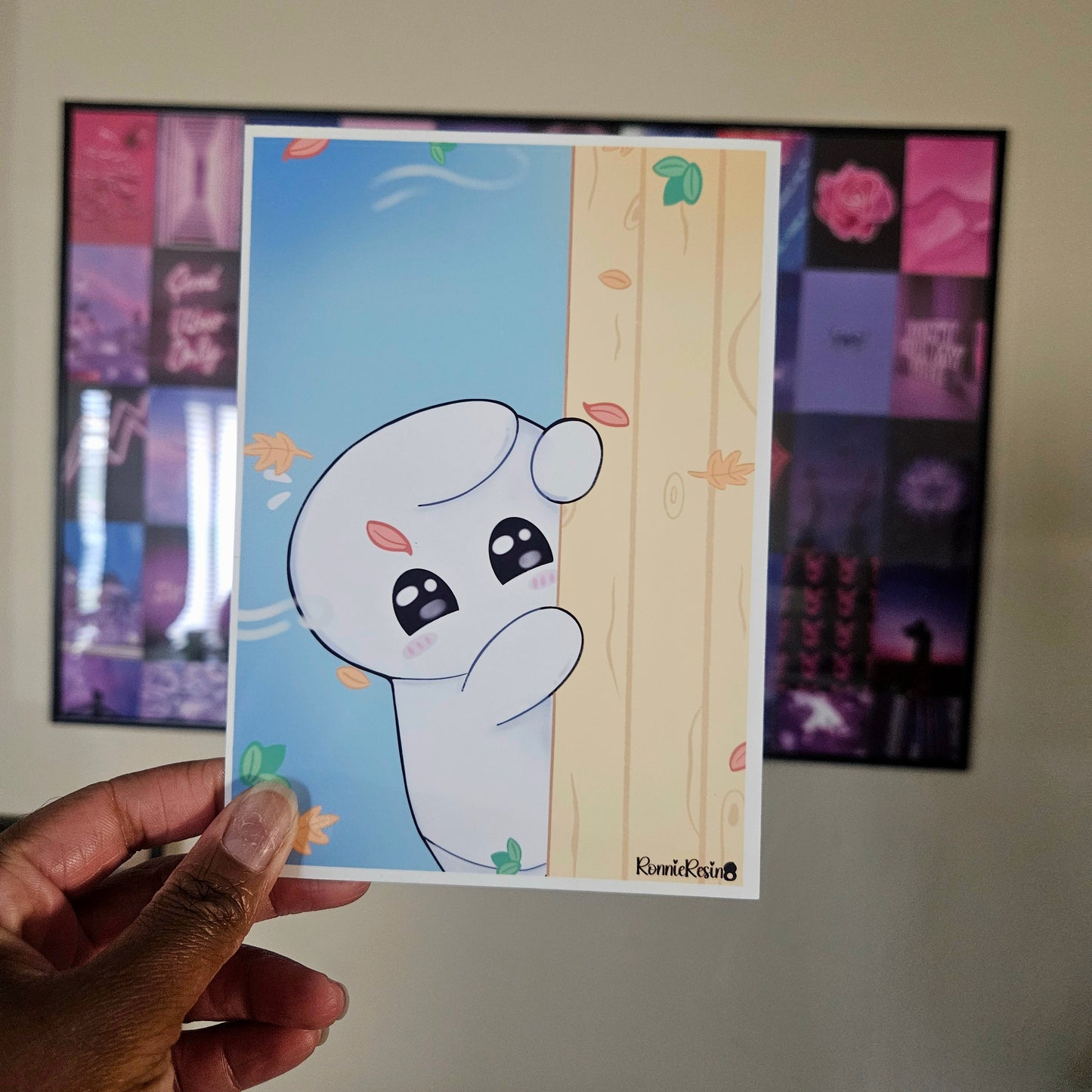 Fall Rez Peeking Outdoors Art Print