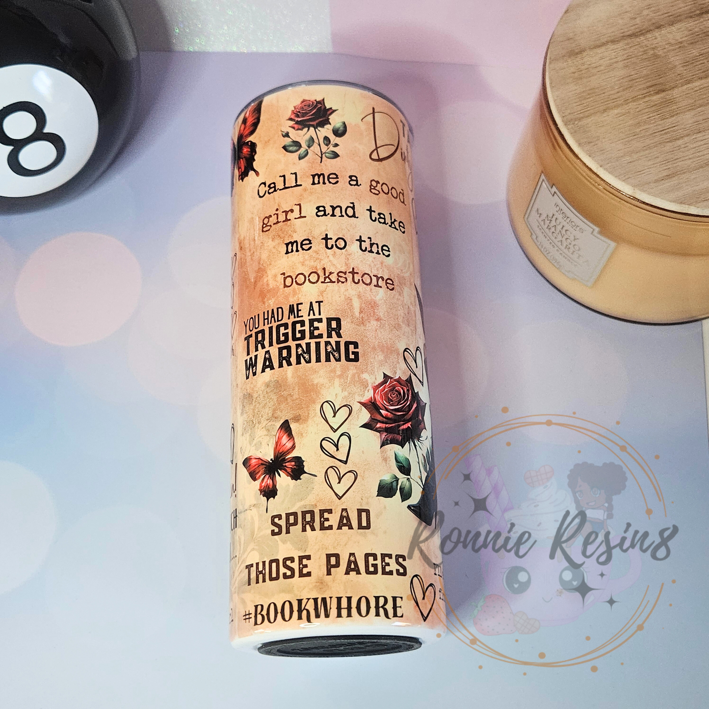 Dark Romance Book Reading Babe Tumbler
