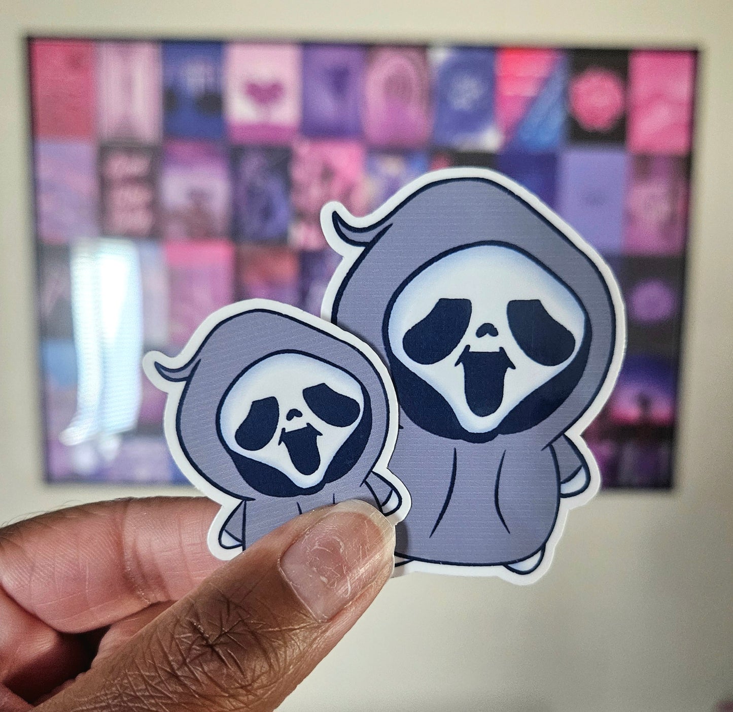Spooky Face Rez Stickers