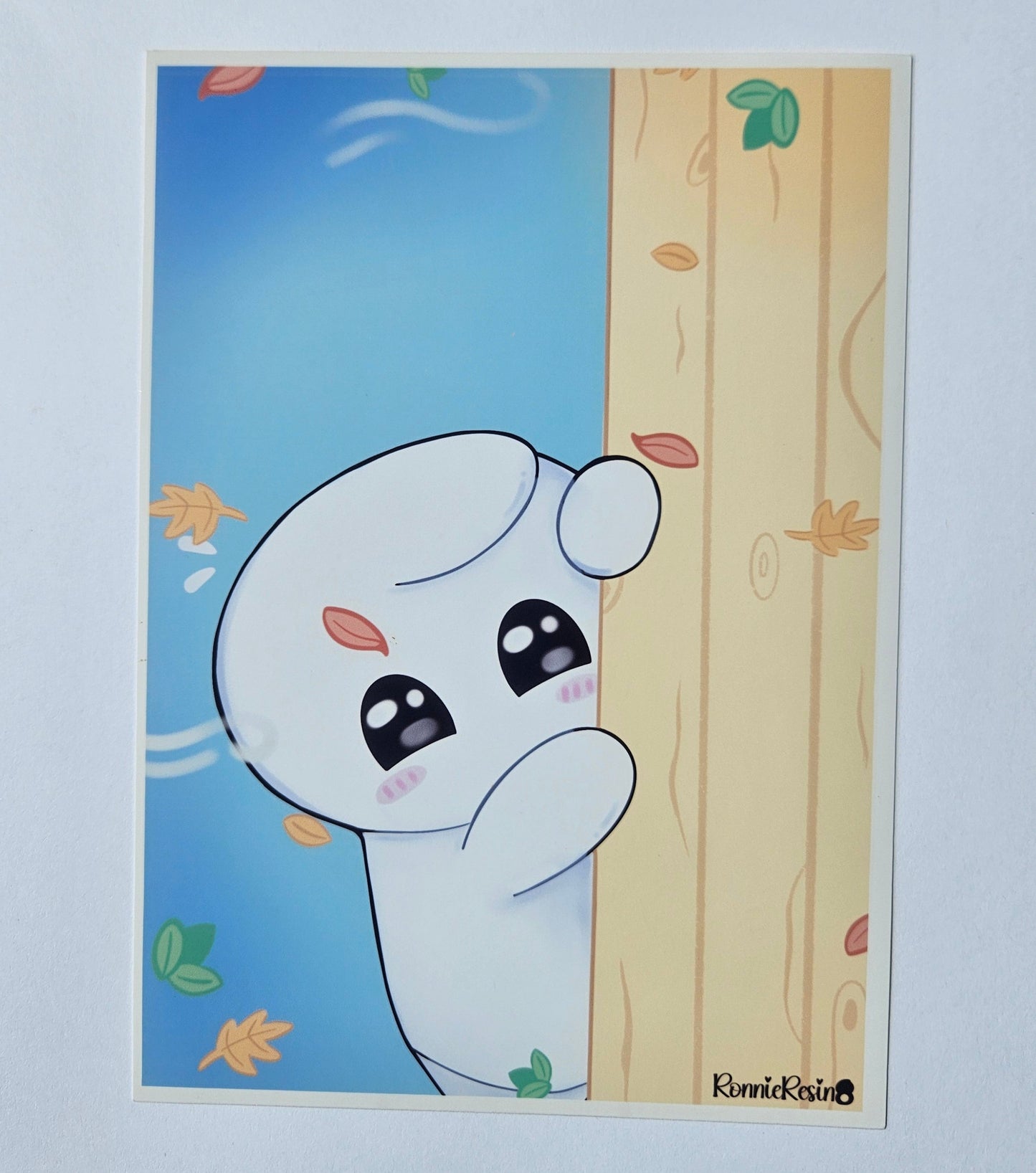 Fall Rez Peeking Outdoors Art Print