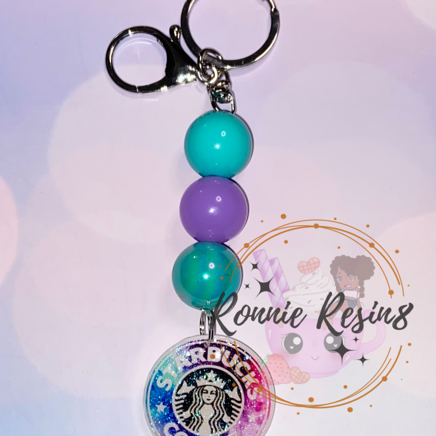 Mermaid Coffee Keychain