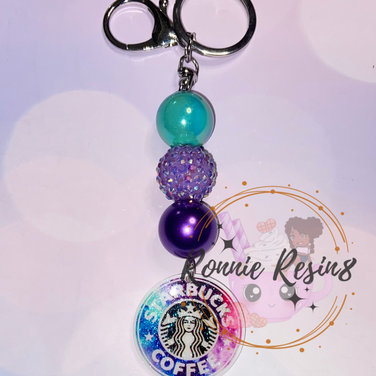 Mermaid Coffee Keychain