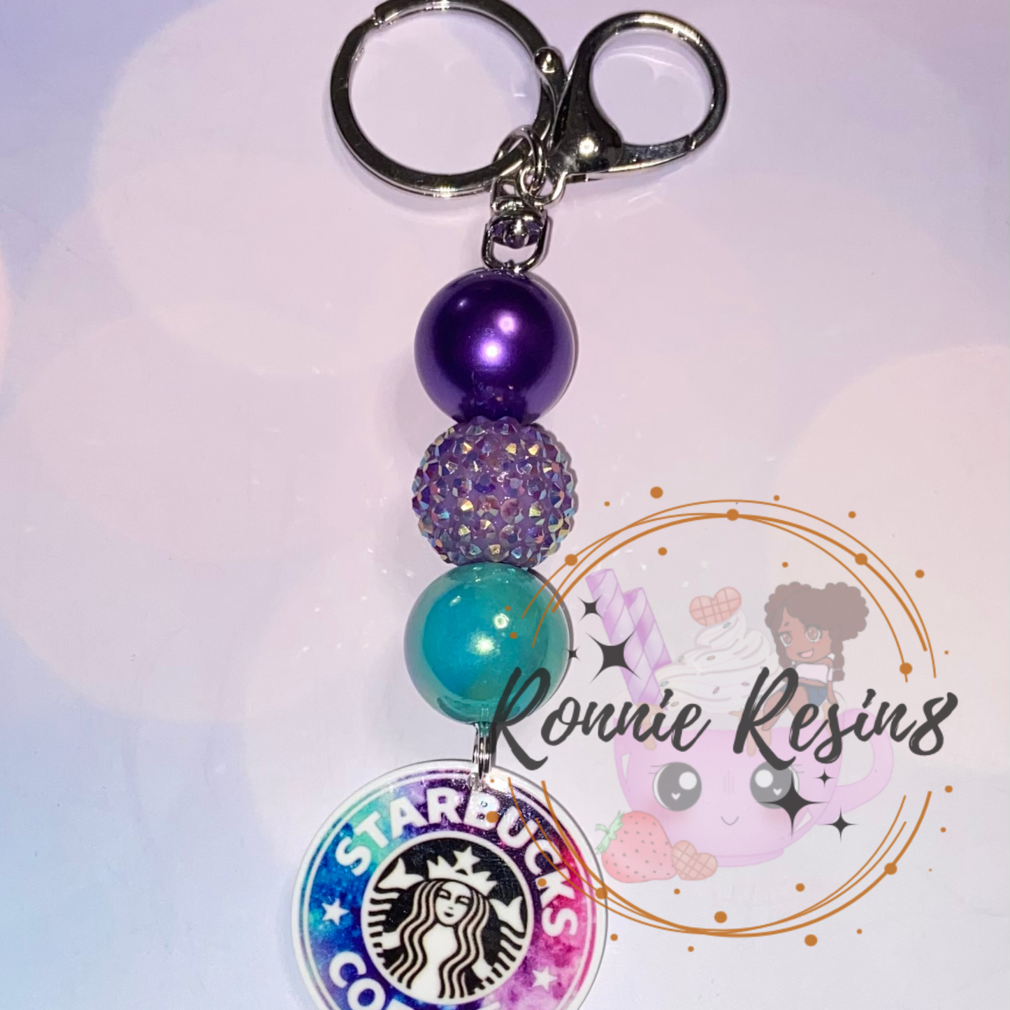 Mermaid Coffee Keychain